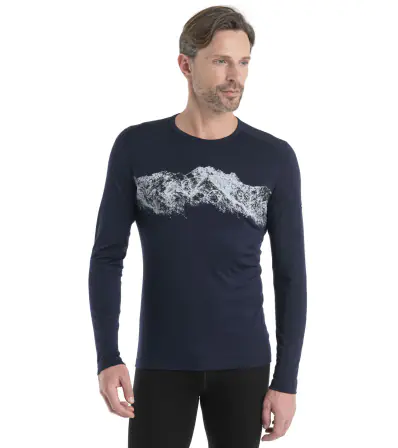 Блуза Icebreaker M's 200 Oasis LS Crewe Thermal Top Remarkables Winter 2024