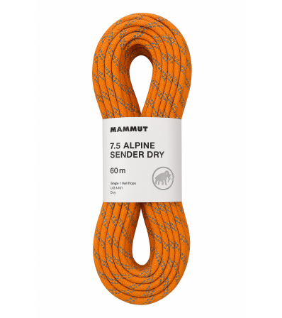 Climbing Rope Mammut 7.5 Alpine Sender Dry 60m Summer 2022