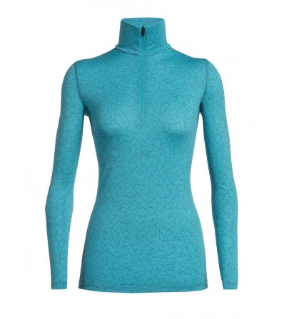 Merino Shirt Icebreaker 200 Oasis LS Half Zip Sky Paths W's