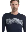 Блуза Icebreaker M's 200 Oasis LS Crewe Thermal Top Remarkables Winter 2024
